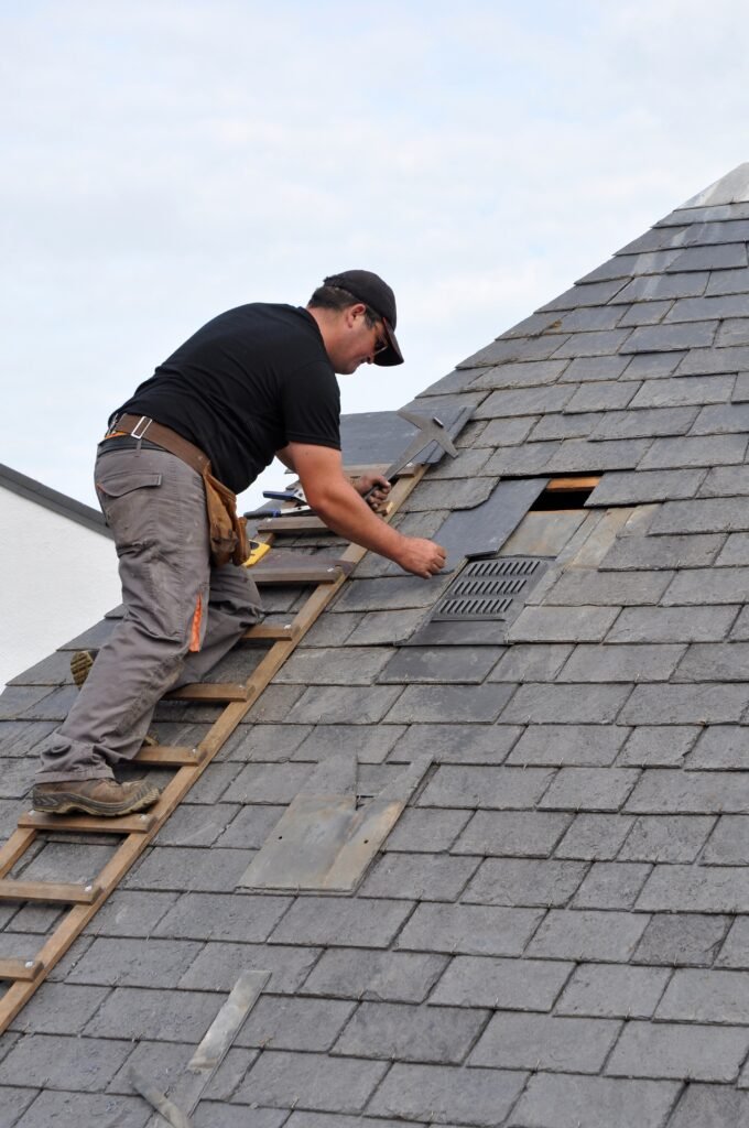 Slate roof repair work in Bexley